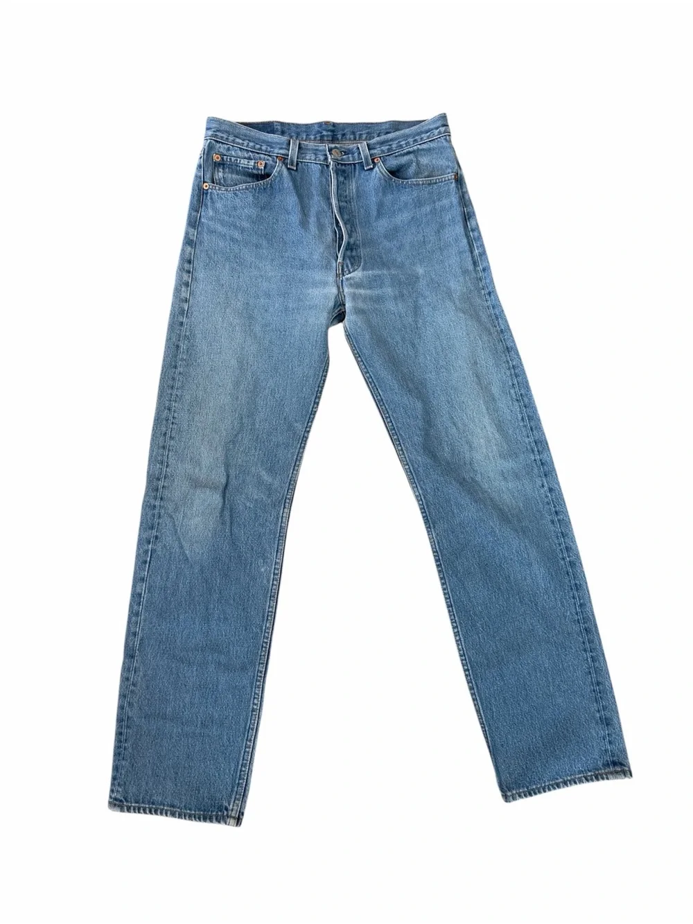 Levi's 501xx Vintage 1994 Blue Denim Button Fly Straight Leg Jeans Sz W34X36 GUC